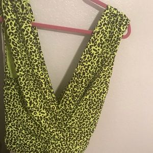 Zara lime green bodysuit/swimsuit